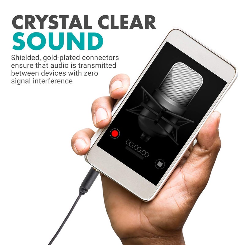 Movo PM10EC6 3.5mm Mic Extension Cord 20 Ft - Male to Female 3.5mm TRRS Microphone Cable - Aux Cord for iPhone, Android TRRS Extension Cable for Lav Mics - Image 2